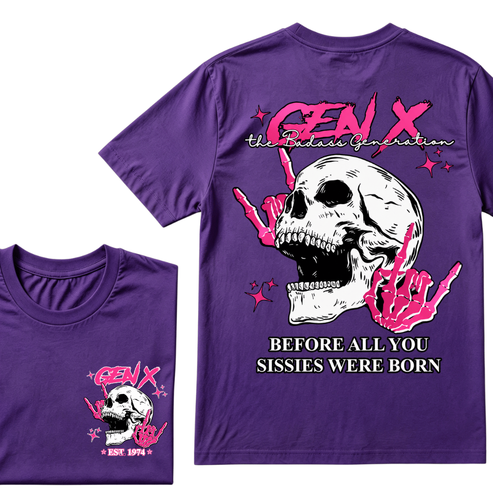 Retro Gen X The Badasss Generation Before All You Sissies Kids T-Shirt
