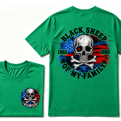 Black Sheep Of My Family T-Shirt,Custom EST.Year Customize GenX Rebel Spirit Shirt