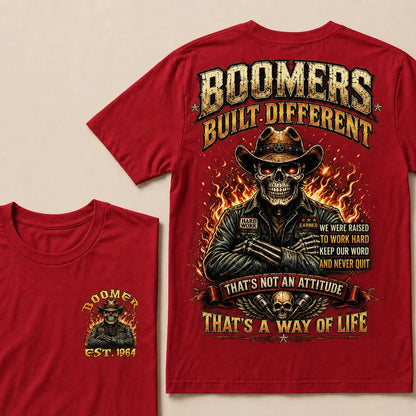 Boomers Built Different That's Not An Attitude That's A Way Of Life Custom Year T-shirt
