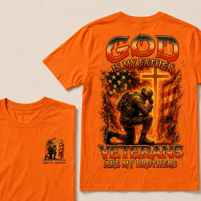 God Is My Father Veterans Are My Brothers Custom Year T-shirt