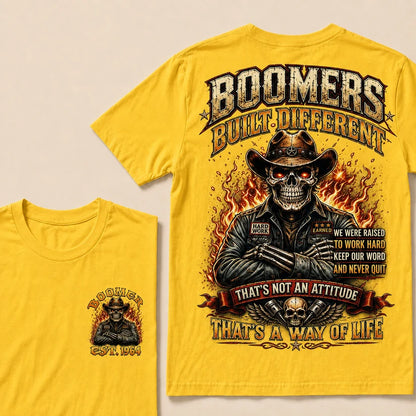 Boomers Built Different That's Not An Attitude That's A Way Of Life Custom Year T-shirt