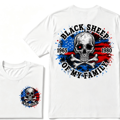 Black Sheep Of My Family T-Shirt,Custom EST.Year Customize GenX Rebel Spirit Shirt