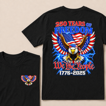 Flag Vintage 250 Years American 1776 2026 250th USA Birthday T Shirt