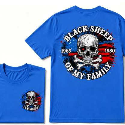 Black Sheep Of My Family T-Shirt,Custom EST.Year Customize GenX Rebel Spirit Shirt