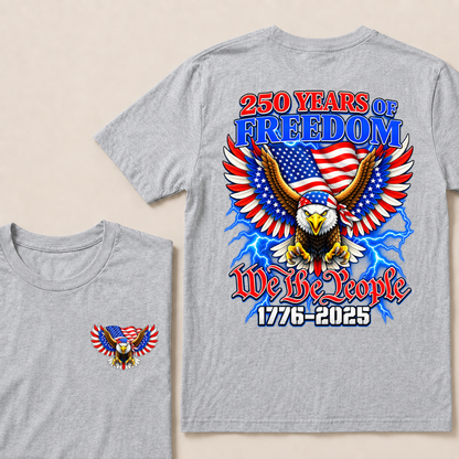 Flag Vintage 250 Years American 1776 2026 250th USA Birthday T Shirt