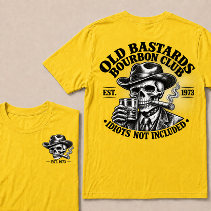 Old Bastards Bourbon Club · Est. Year · Idiots Not Included T-Shirt