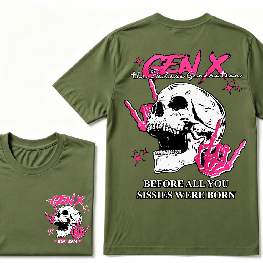 Retro Gen X The Badasss Generation Before All You Sissies Kids T-Shirt