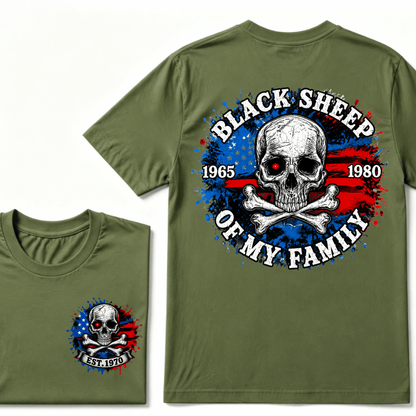Black Sheep Of My Family T-Shirt,Custom EST.Year Customize GenX Rebel Spirit Shirt