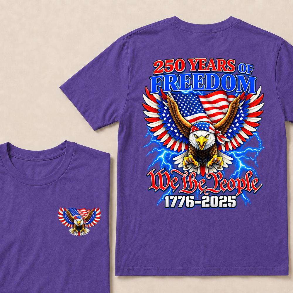 Flag Vintage 250 Years American 1776 2026 250th USA Birthday T Shirt