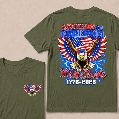 Flag Vintage 250 Years American 1776 2026 250th USA Birthday T Shirt