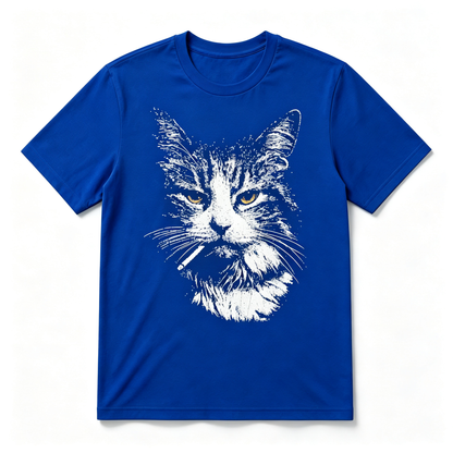Funny Cool Cat Smoking Funny Meme Cigarette Cat Gang Vintage Cigar T Shirt