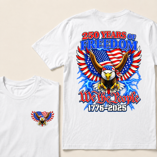 Flag Vintage 250 Years American 1776 2026 250th USA Birthday T Shirt