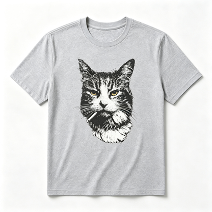Funny Cool Cat Smoking Funny Meme Cigarette Cat Gang Vintage Cigar T Shirt
