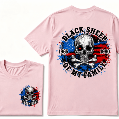 Black Sheep Of My Family T-Shirt,Custom EST.Year Customize GenX Rebel Spirit Shirt