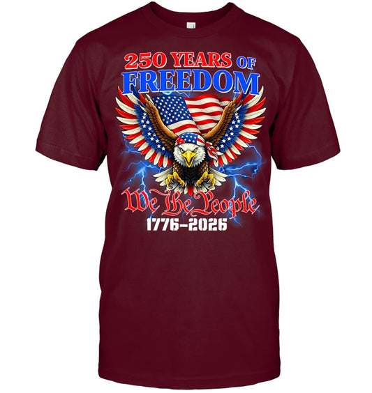 Flag Vintage 250 Years American 1776 2026 250th USA Birthday T Shirt