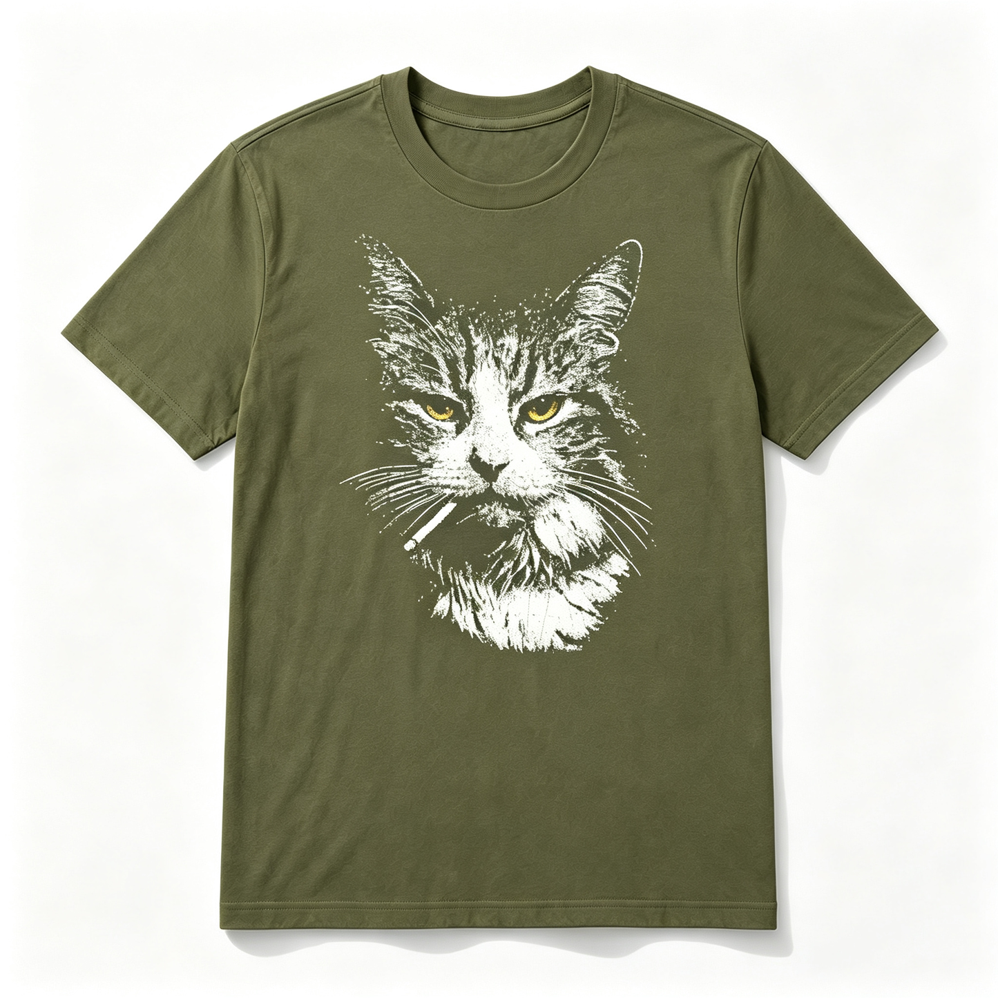Funny Cool Cat Smoking Funny Meme Cigarette Cat Gang Vintage Cigar T Shirt