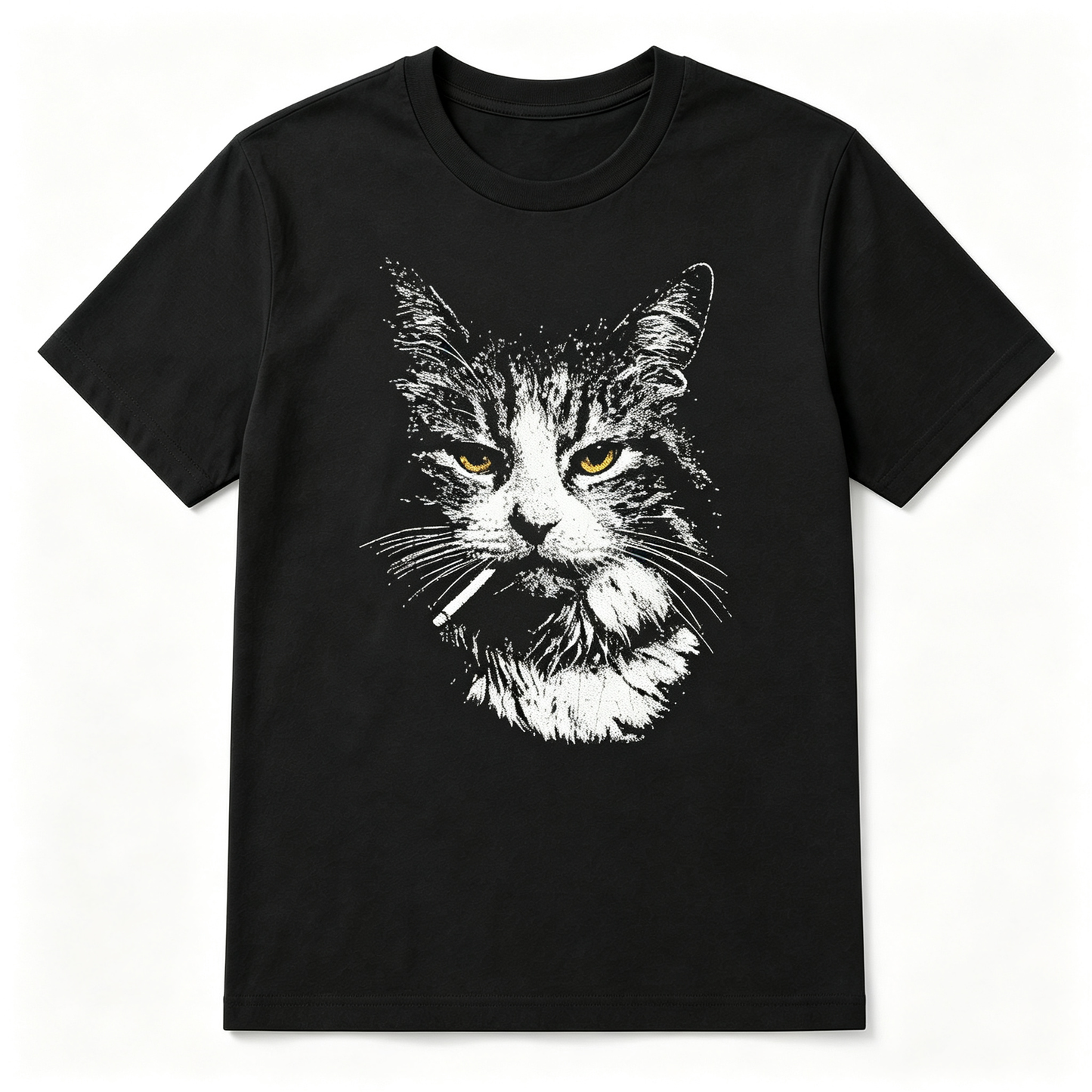 Funny Cool Cat Smoking Funny Meme Cigarette Cat Gang Vintage Cigar T Shirt